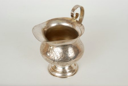 cream jug, silver, Nicholay Pavlov, 84 standard, 71 g, 1889, Moscow, Russia