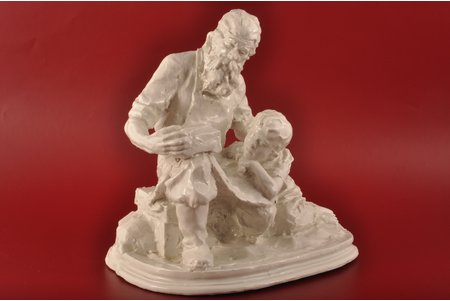 figurine, Malachite casket, porcelain, Riga (Latvia), sculpture's work, molder - Vladimir Chestvilov, the 50ies of 20th cent., 25 cm, 1954th y.